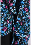 Bluza Dama Yas Yasselma Wrap Black Small Flowers